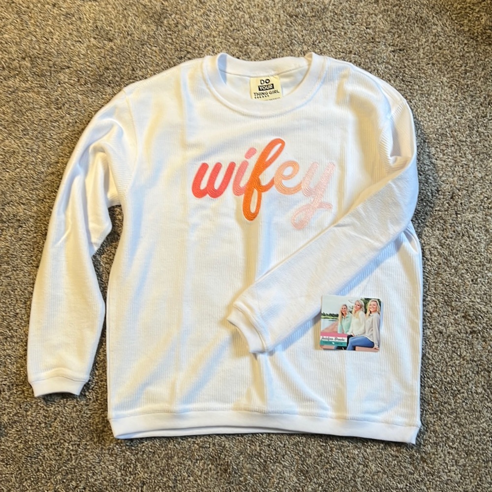 Jadelynn Brooke Wifey Corded Sweatshirt